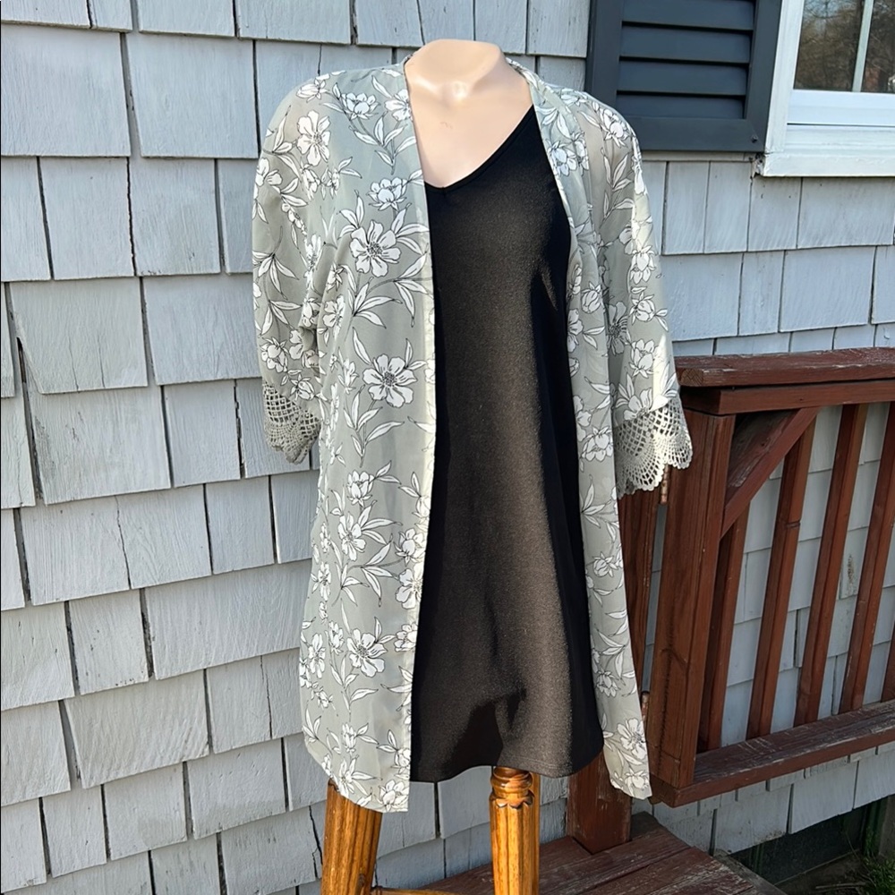 Wallflower Black Midi Dress with Floral Light Jacket Size Small- NWT's
